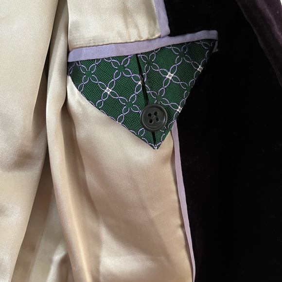 Vintage J.Crew purple Bella Velvet Blazer Size 8 - Picture 3 of 3